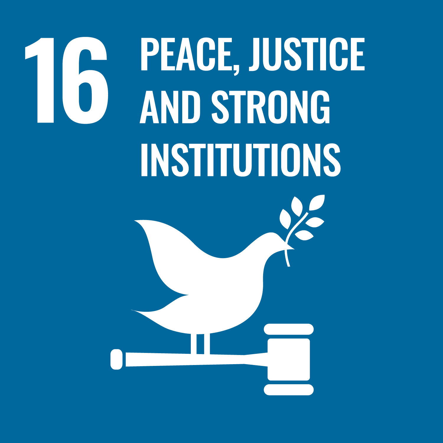 SDG 16 Peace, Justice, and Strong Institutions Tile