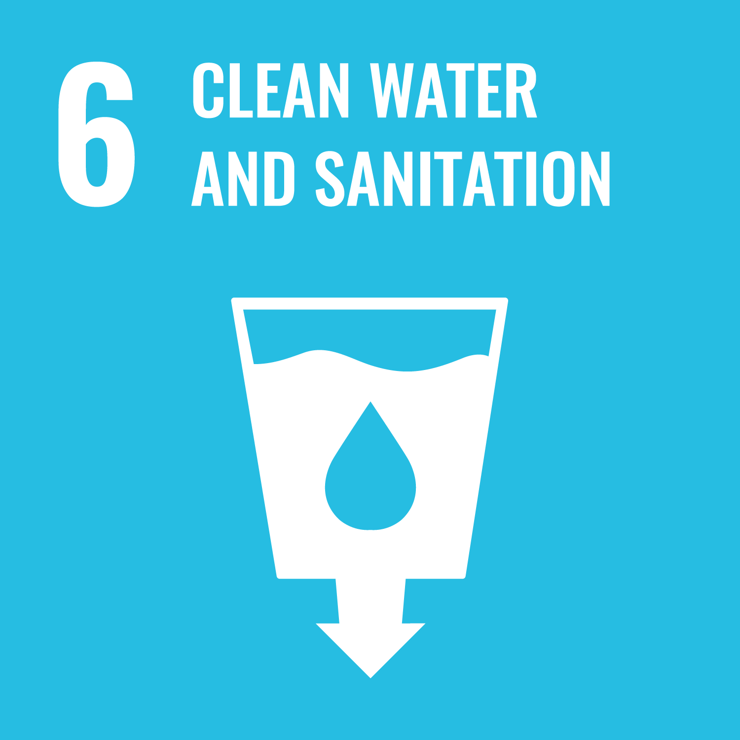 SDG 6 Clean Water and Sanitation Tile
