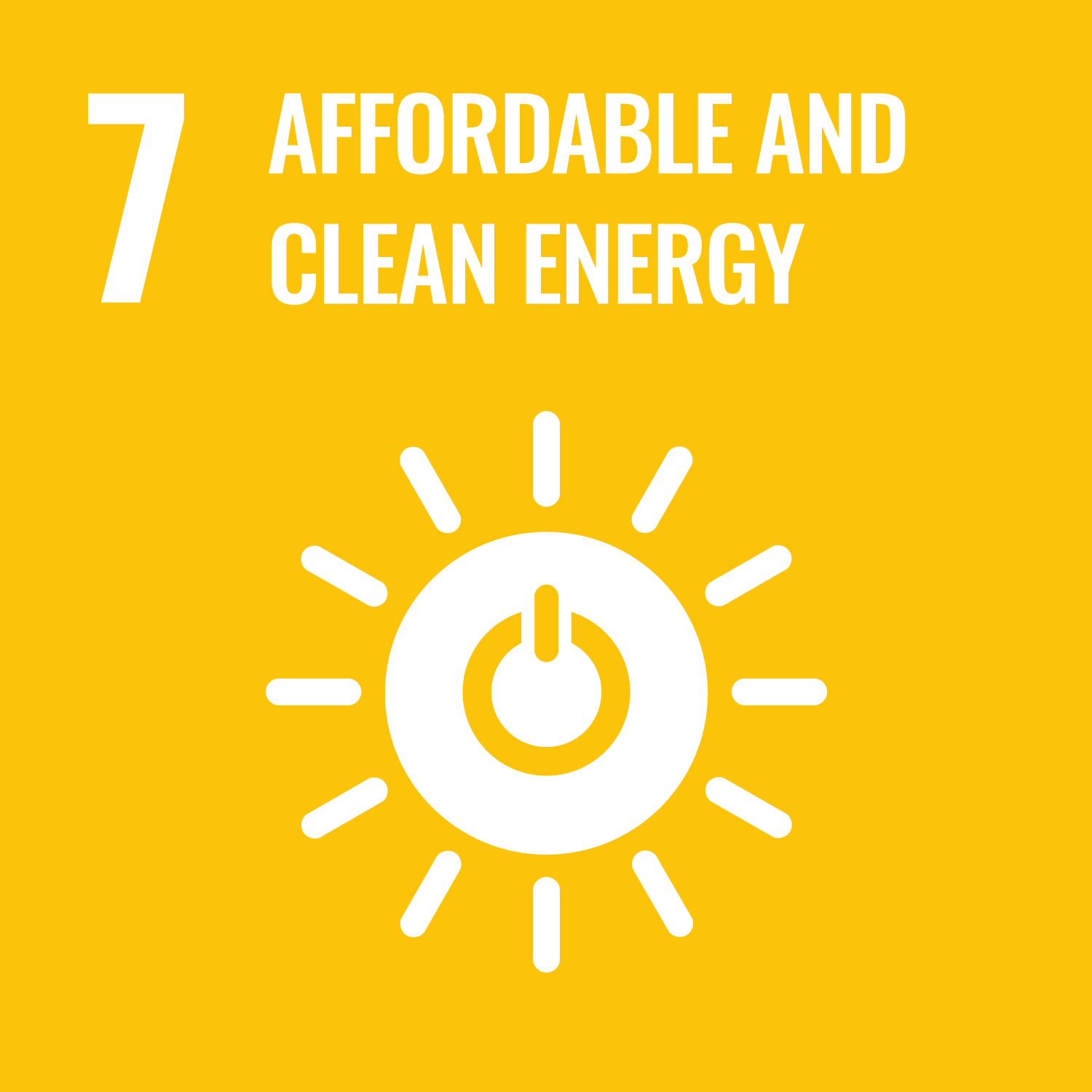 SDG 7 Affordable and Clean Energy Tile