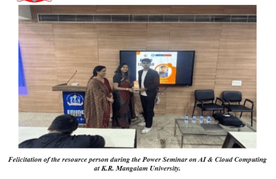Power Seminar on Al & Cloud Computing in collaboration with ICT Academy