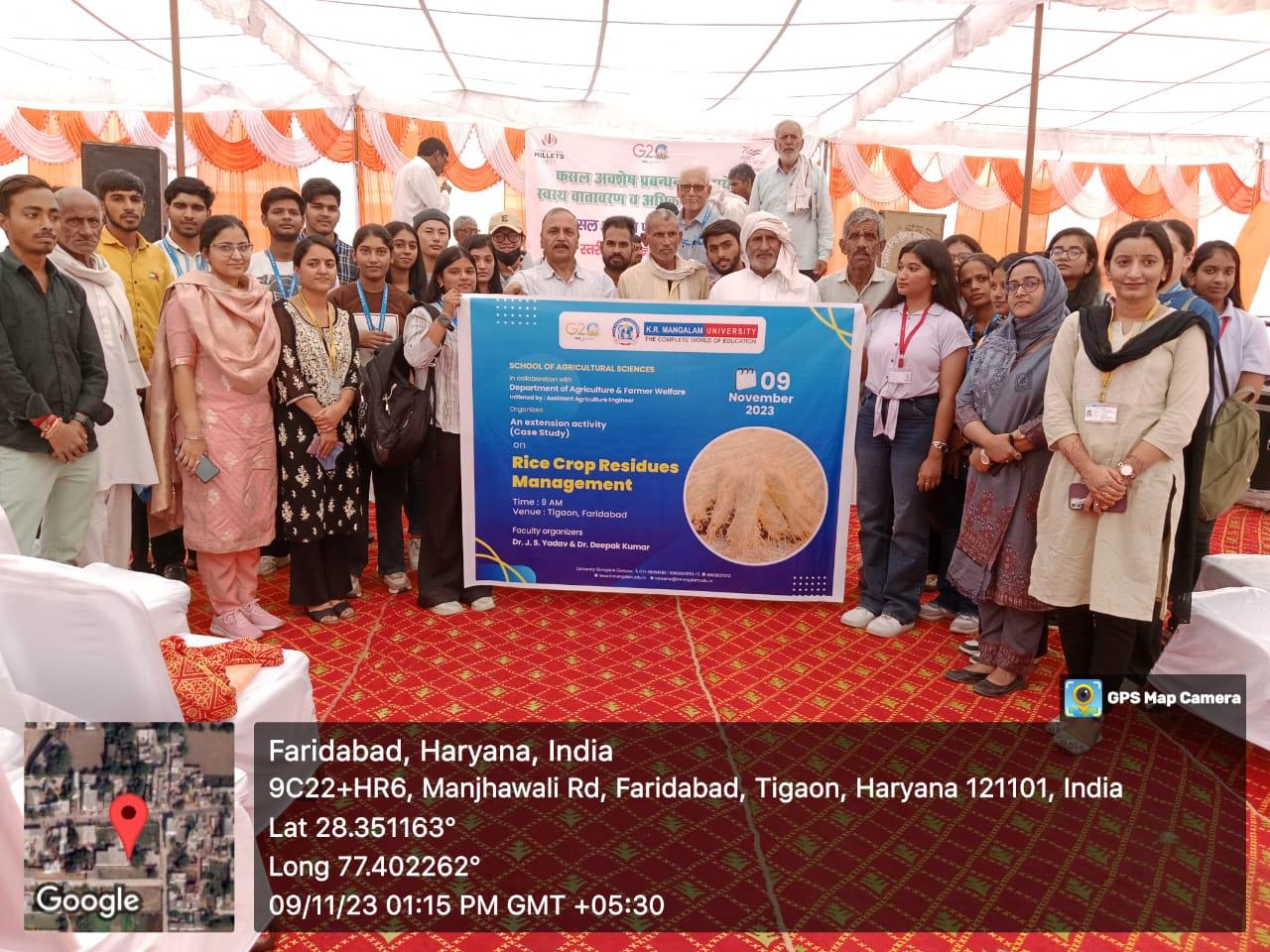 Management Strategies of Rice Crop Residues at Nearby Village Farmers of Sohna City and Their Effect on Germination of Next Crop