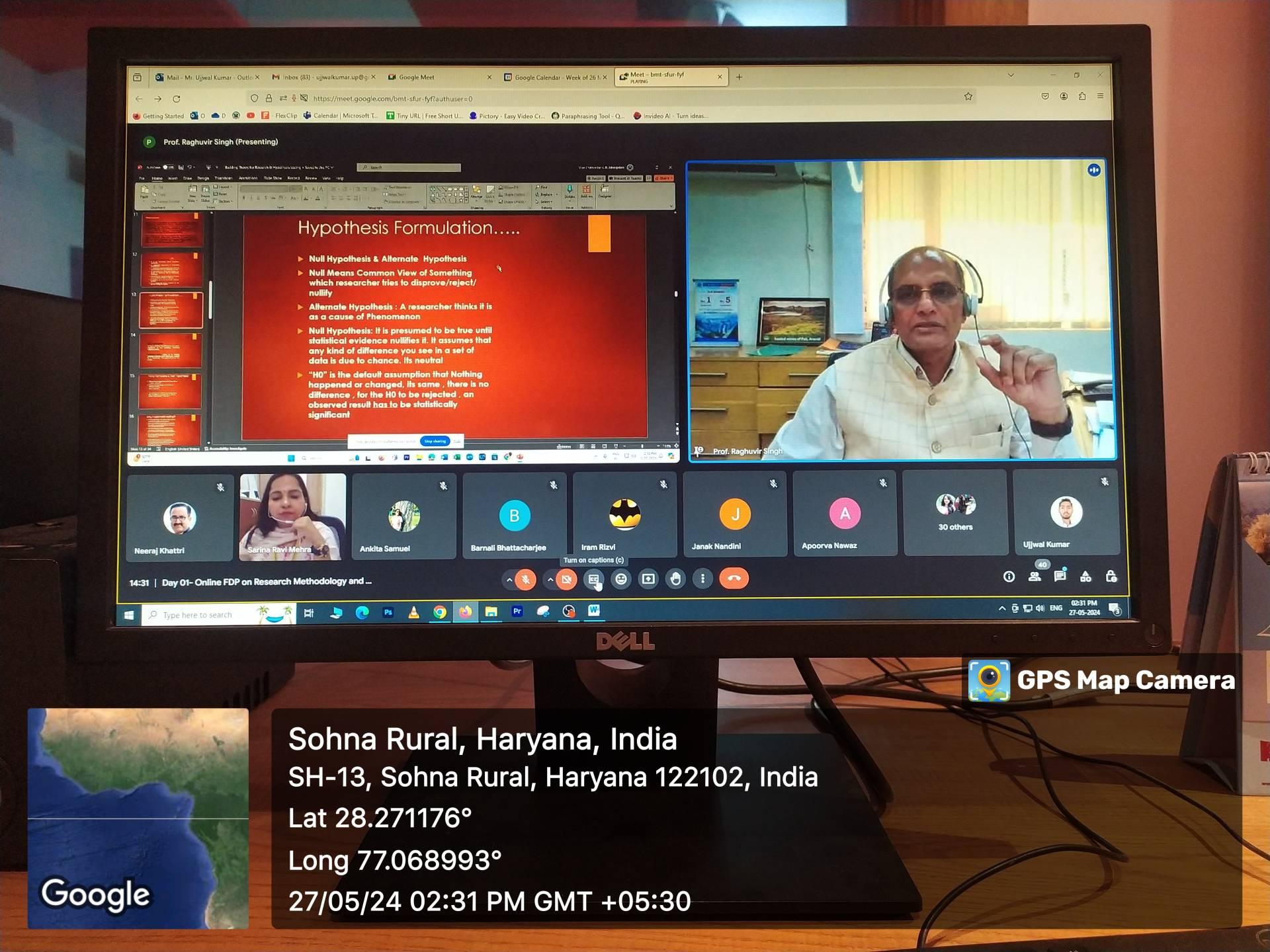 Online Faculty Development Program On Research Methodology and Artificial Intelligence