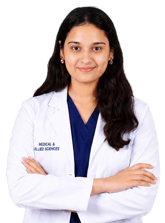 School of Medical and Allied Sciences banner at K.R. Mangalam University Gurugram